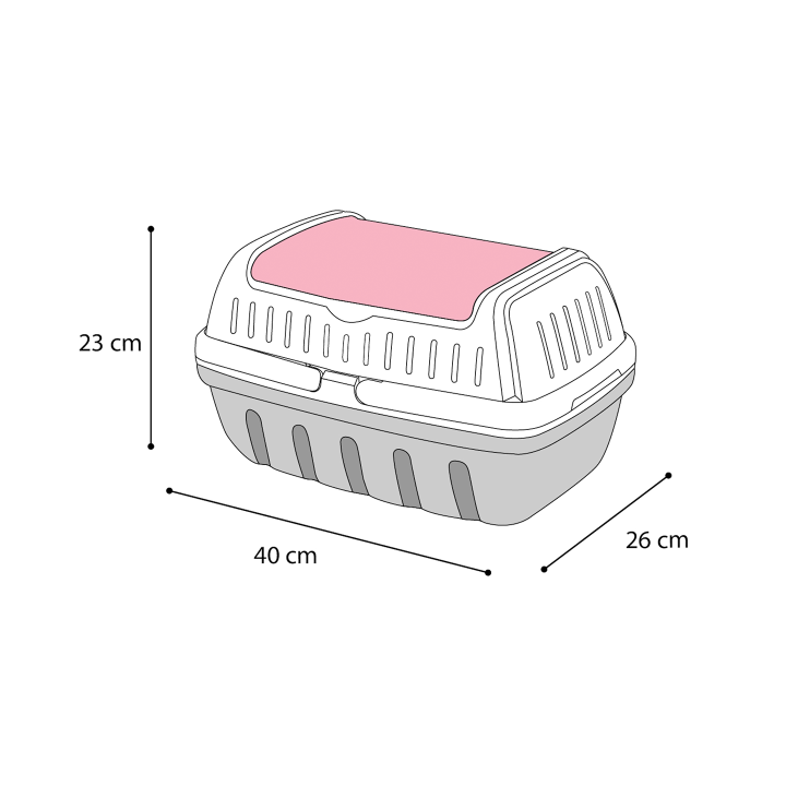 Caisse de transport rose