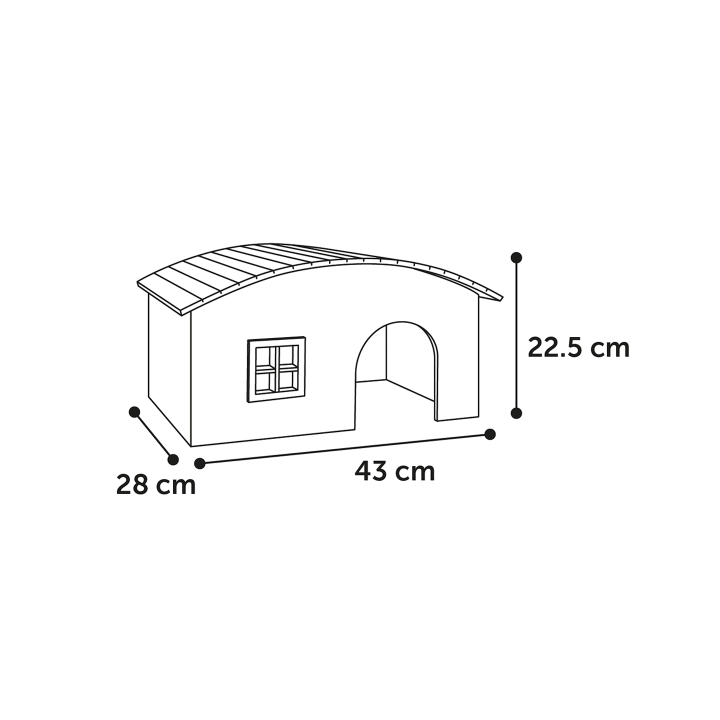 Maisonnette en bois arrondie