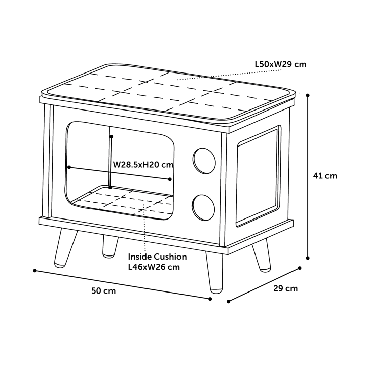 Maisonnette TV en bois